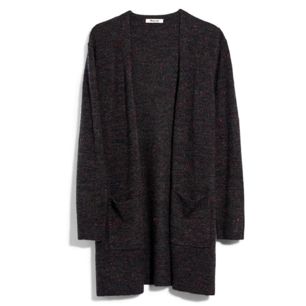 Madewell Donegal Kent Cardigan Sweater in Coal, M